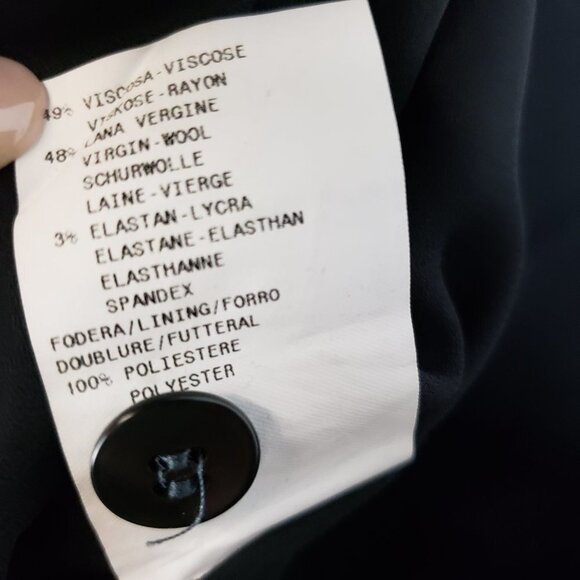 Armani Collezioni Straight Leg Dress Pants Gray Wool Blend Career Womens Size 8 - Picture 9 of 9